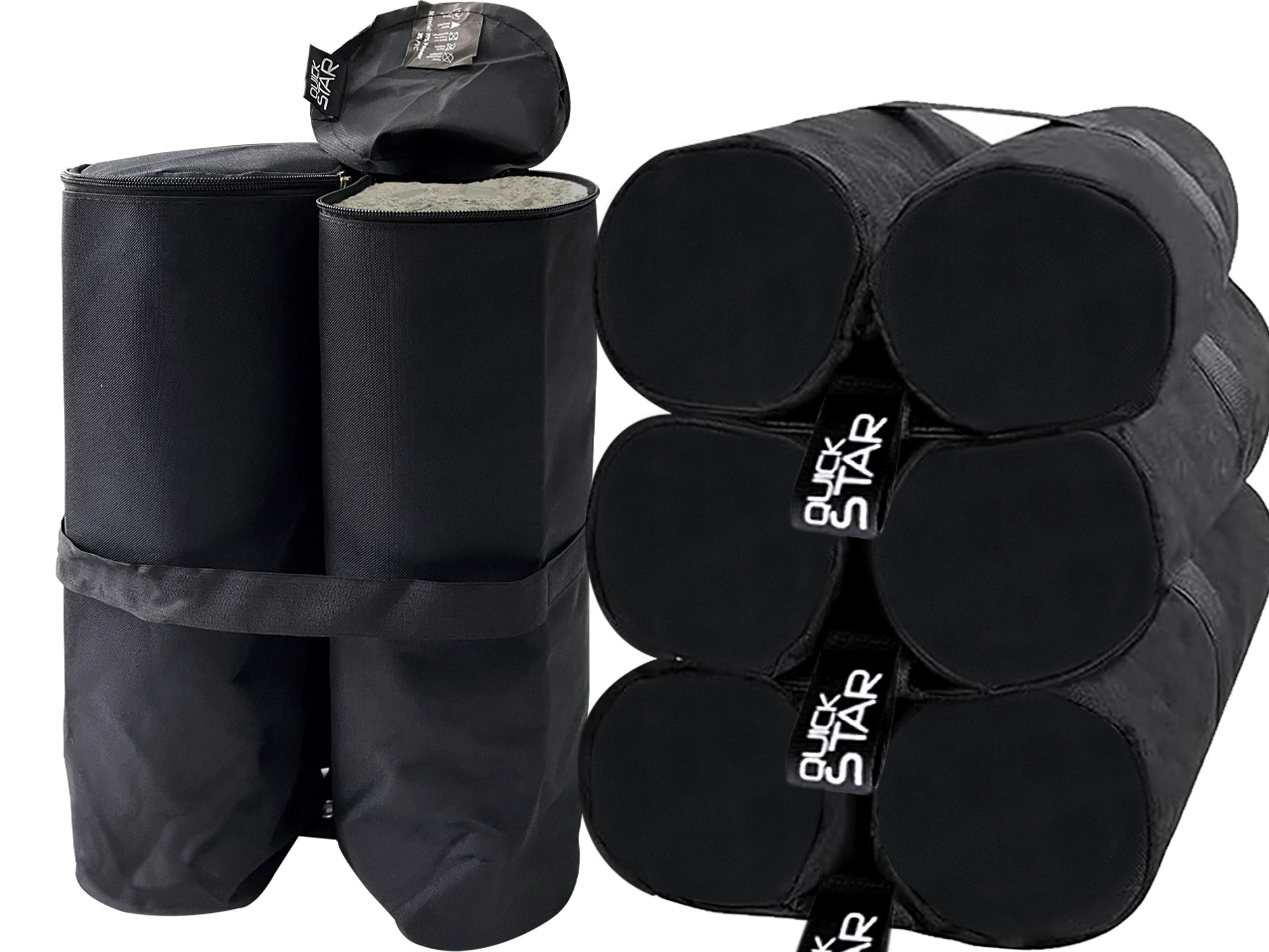 PAVILLON Fuss Gewichte 4er Set 26x13x46cm - Schwarz, Textil (26/46/13cm) - QUICK STAR