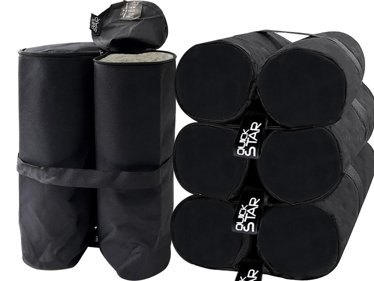 PAVILLON Fuss Gewichte 4er Set 26x13x46cm - Schwarz, Textil (26/46/13cm) - QUICK STAR