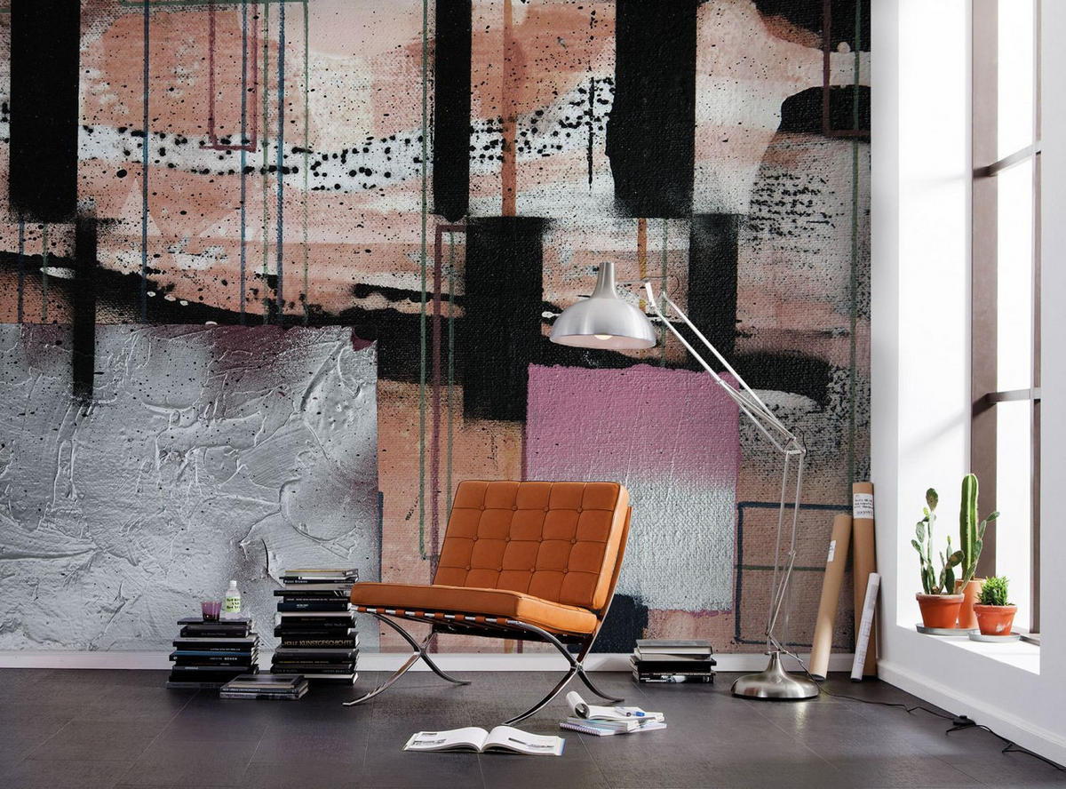 FOTOTAPETE künstlerisch 500 x 280 cm - Pink, Papier (500/280cm) - Sanders & Sanders