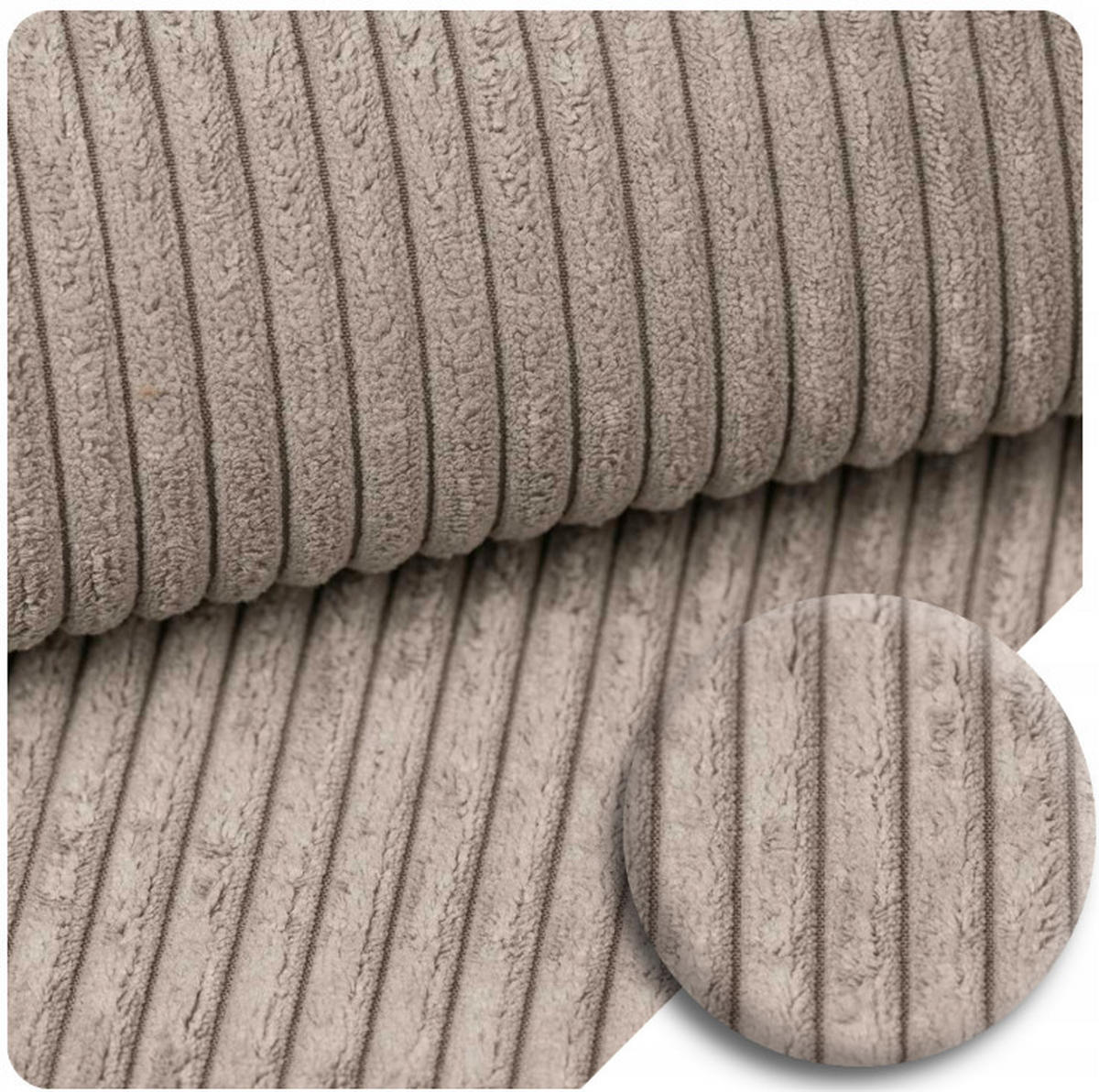 MODERNES Sofa mit hohem Komfort für das Wohnzimmer Taupe - Taupe, Textil (200/70/100cm) - SURB