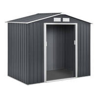 METALL-GARTENHAUS vegas Grau - Grau, Metall (213/195/127cm) - Habitat Garten