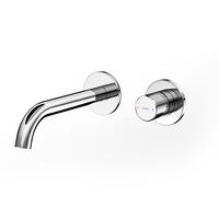 WASCHTISCHARMATUR Unterputz Chrom 28,1/14/6,5 cm - Chromfarben, Metall (28.1/14/6.5cm) - EMKE