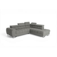 ECKSOFA Bastien Max Mit Schlaffunktion - Grau, Holzwerkstoff/Textil (260/225cm) - Fun Möbel