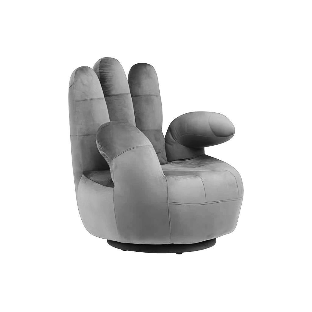 Thumbnail - Vente-Unique Fingersessel, Anthrazit, Textil, Uni, 1-Sitzer, 78x89x82 cm, Wohnzimmer, Sessel, Polstersessel