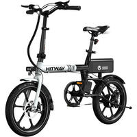 E-BIKE BK35S Klapprad 16 Zoll APP, Max. 25km/h - Schwarz, Metall (42cm) - HITWAY