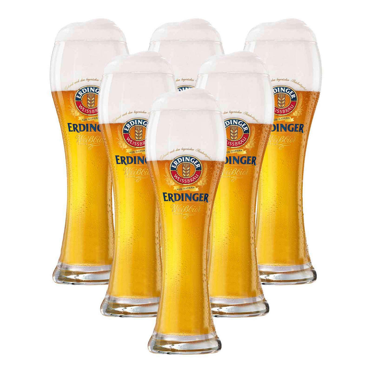 WEIZENBIERGLÄSER Erdinger transparent 500 ml 6er Set - Transparent, Glas (0.5L) - Ritzenhoff Breker