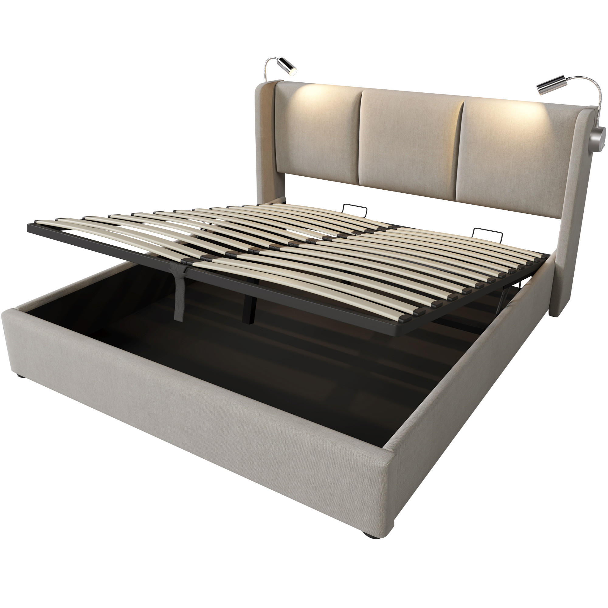 ComfortXL Stauraumbett Beige 140x200 cm