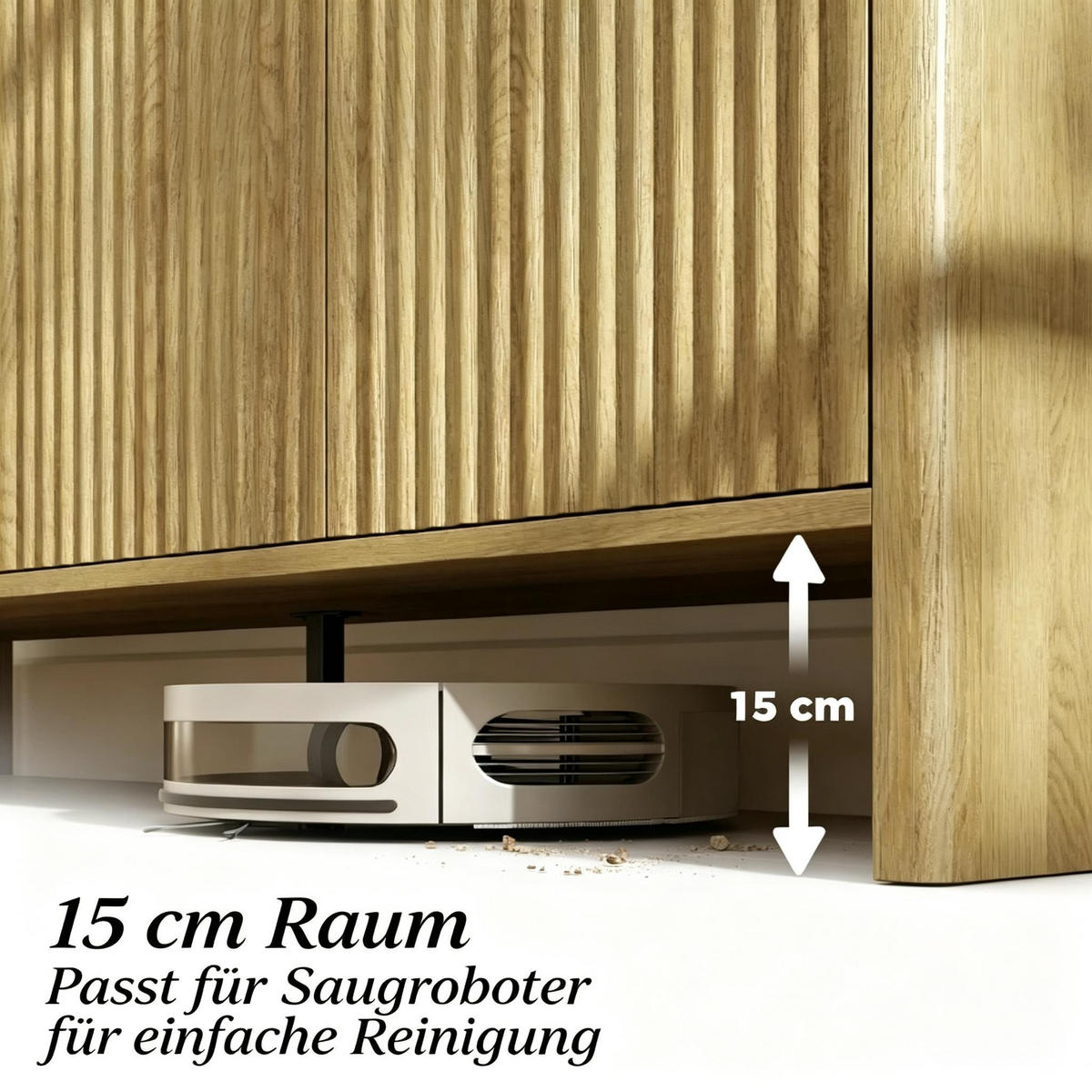 SIDEBOARD DE-38091 147/40/77 cm mit 2 Schränken und verstellbaren Regalen Eiche - Eichefarben, Holzwerkstoff (147/77/40cm) - ComfortXL
