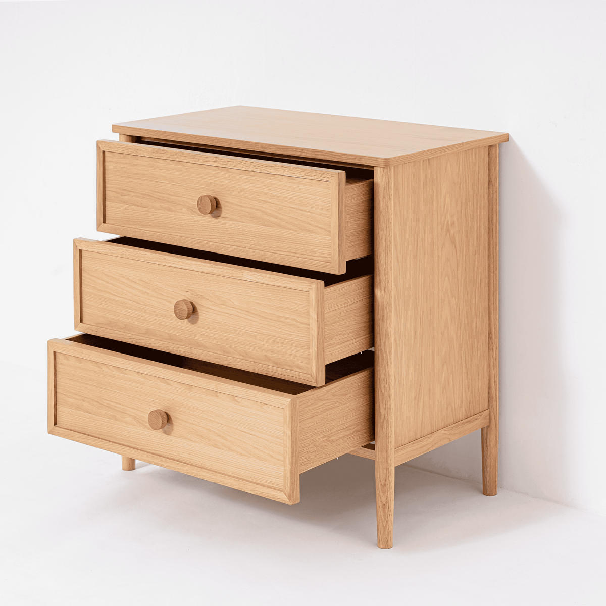 KOMMODE Rose, Eiche - Beige, Holz (80/80/45cm) - WOODEK