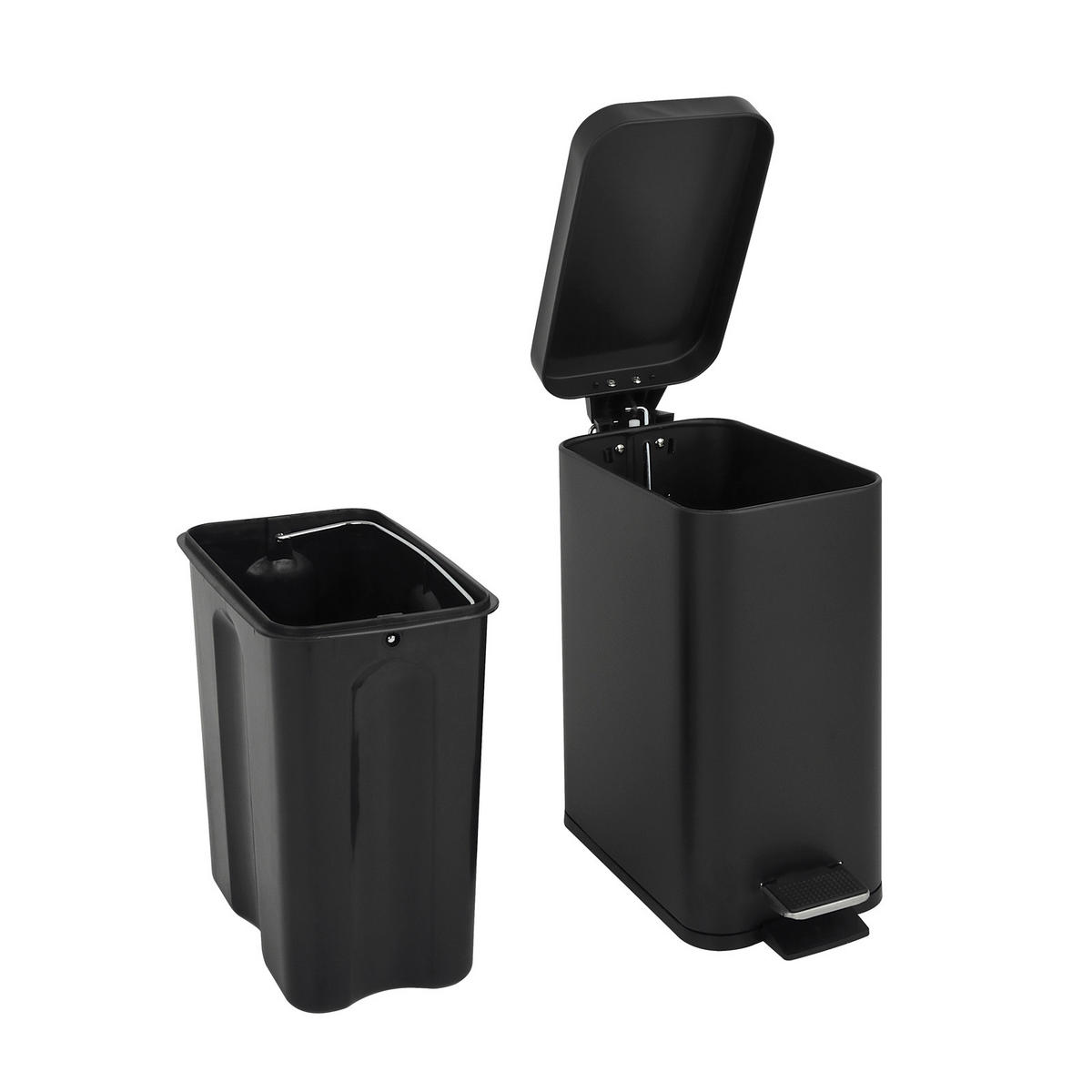 MÜLLEIMER STM5 5L Schwarz - Schwarz, Metall (14/30/28cm) - SVITA