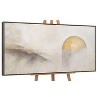 GEMÄLDE Horizontlinie Schattenfugenrahmen Grau 120x60 cm - Grau, Holz (120/60cm) - YS-art gallery