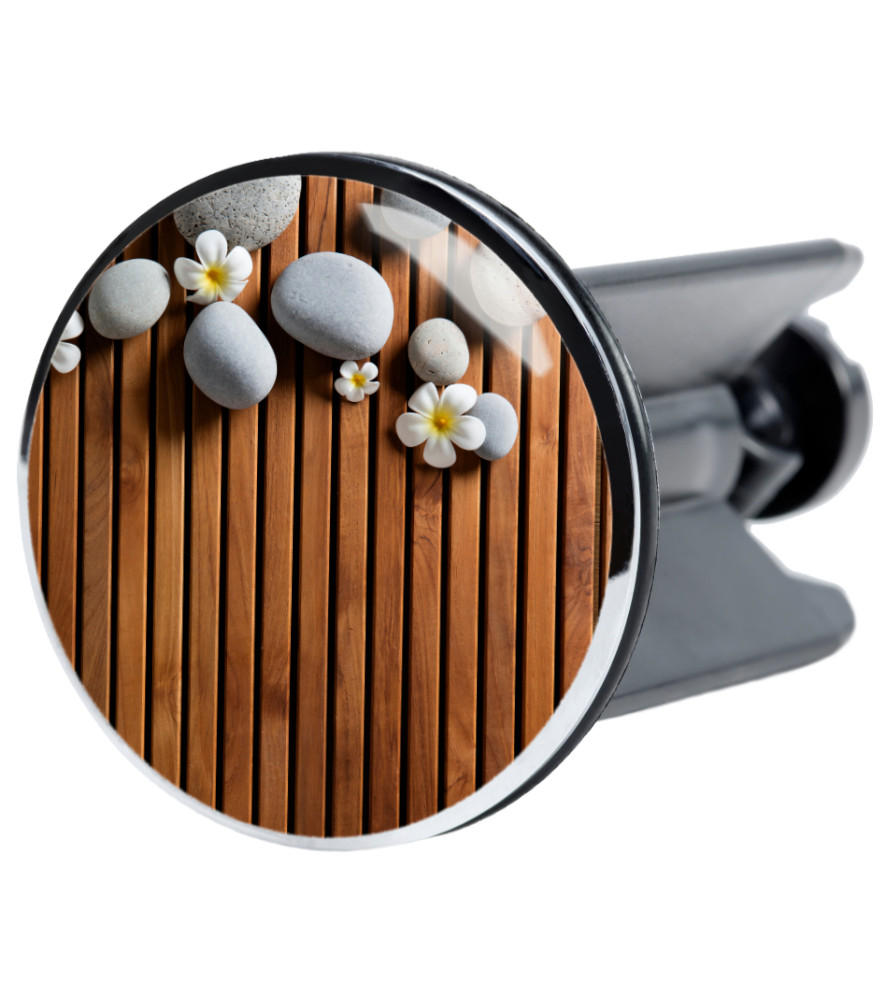 WASCHBECKENSTÖPSEL Zentara - Braun/Grau, Kunststoff/Metall (4/7/7cm) - Sanilo