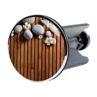 WASCHBECKENSTÖPSEL Zentara - Braun/Grau, Kunststoff/Metall (4/7/7cm) - Sanilo