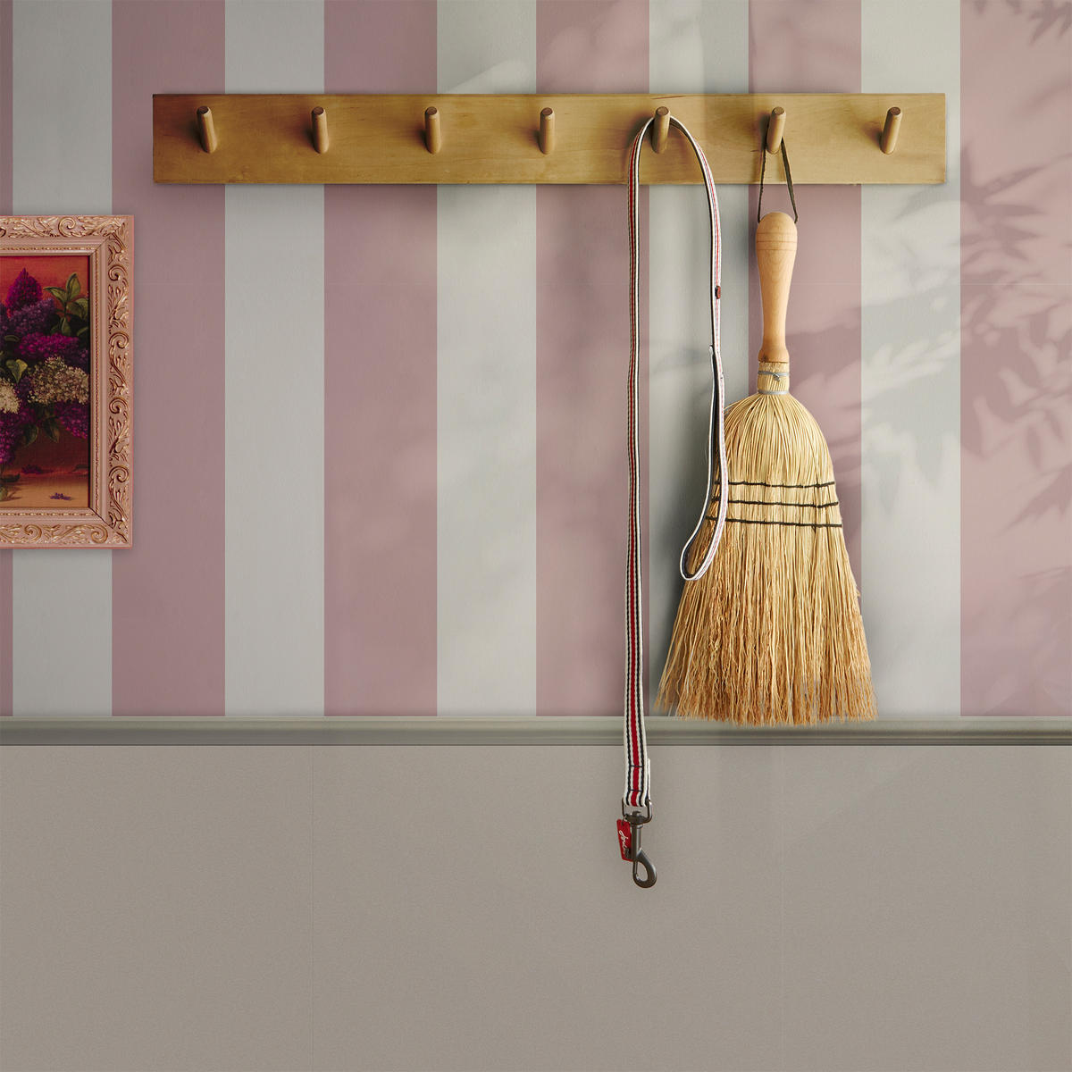 VLIESTAPETE Harborough Streifen 1005x52cm - Pink/Altrosa, Papier/Kunststoff (52/1cm) - Joules