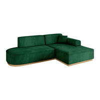 ECKSOFA Ottomane Rechts IREA-L1-v2 - 234x171x83 cm Grün - Grün, Holzwerkstoff/Textil (171/234cm) - ALTDECOR