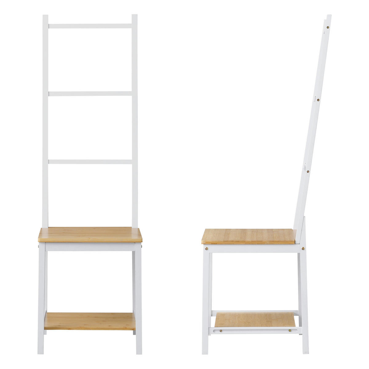 HERRENDIENER Juuka - Naturfarben/Weiß, Holz (40/133/42cm) - [en.casa]