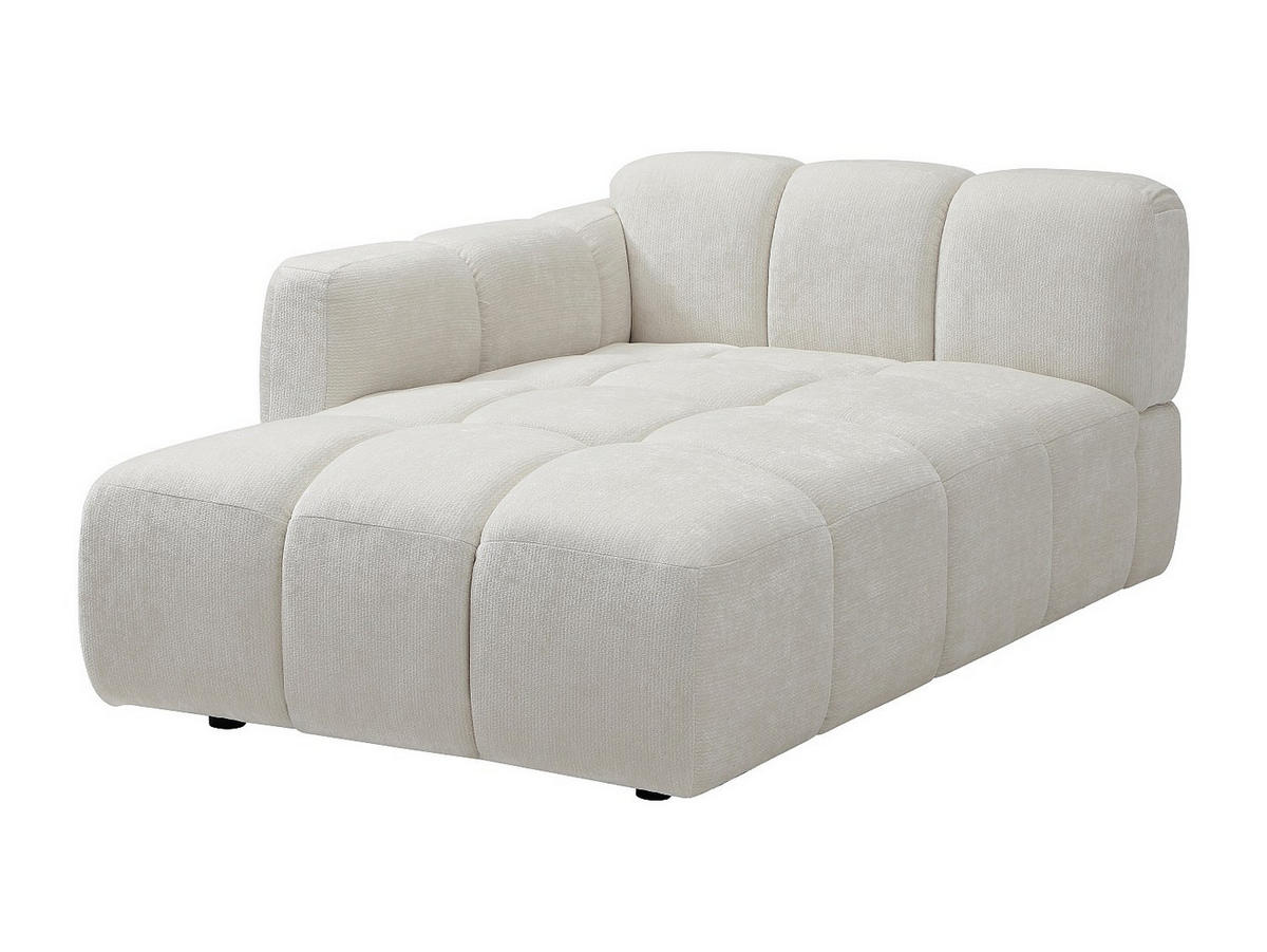 RECAMIERE ohne Schlaffunktion - 1 Person - stoff - gebrochenes weiß Carlivi - Weiß, Textil (120/73/170cm) - Vente-Unique