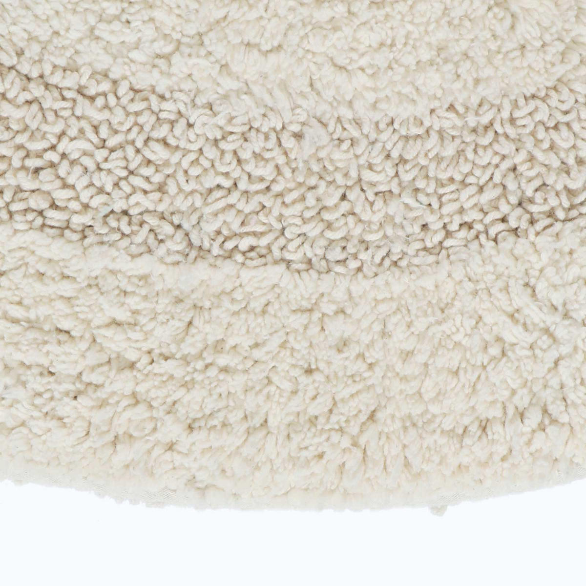 BADEMATTE 80 cm rund, 100% Baumwolle, wendbar - Creme, Textil (80/80cm) - Homescapes