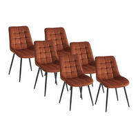 STUHL - 49.5 cmcm x 60 cmcm - Samt, Stoff - Terracotta - OLLUA - Terracotta, Textil (49.5/87/60cm) - Vente-Unique