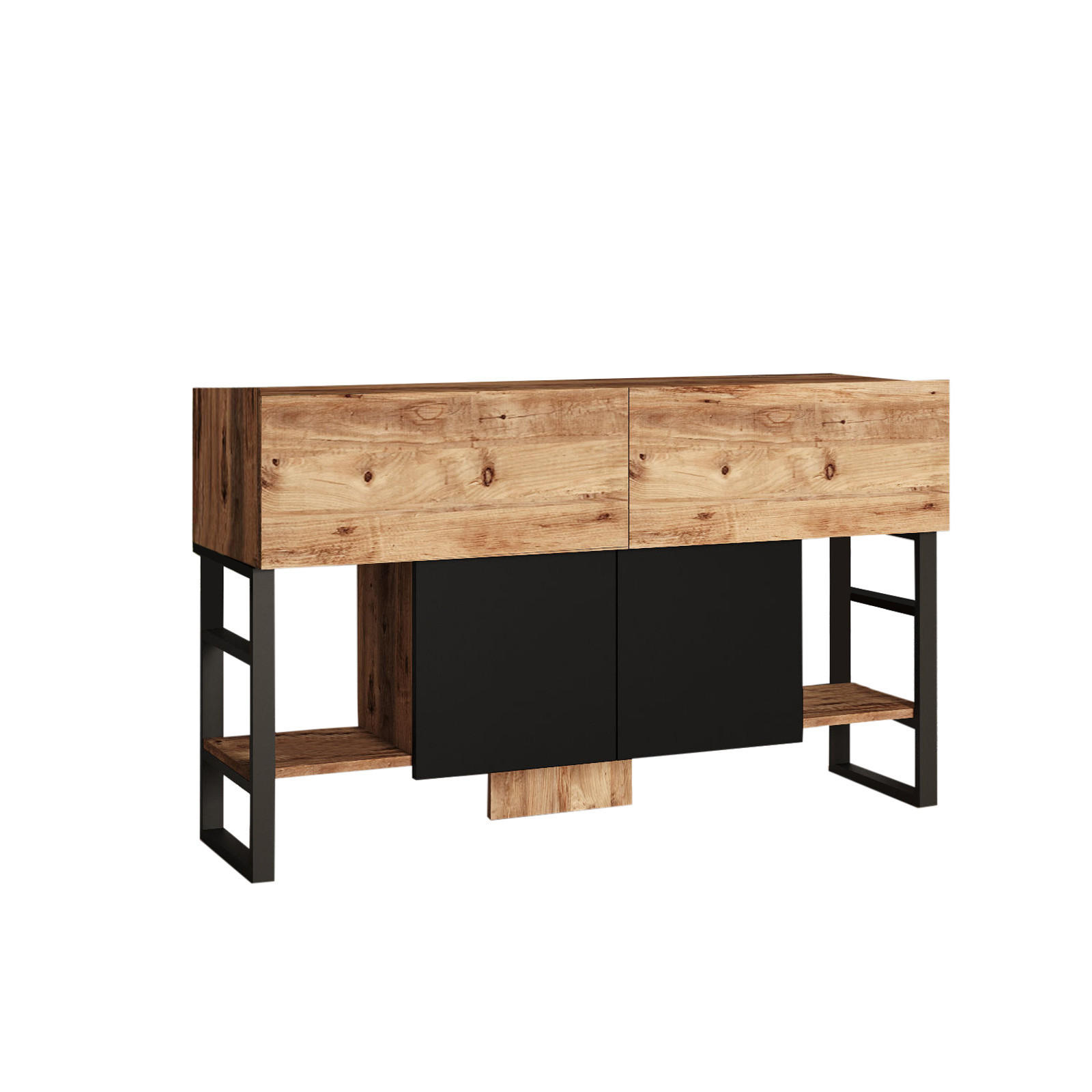 BUFFETSCHRANK mel beige - Beige, Holz (43/84/140cm) - Habitat Garten