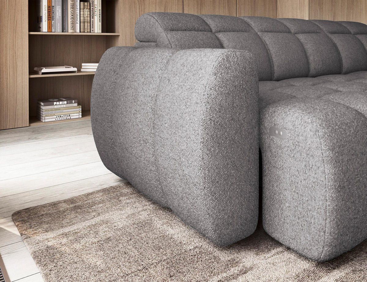 ECKSOFA Eagle R - Grau (Paolli 04) - Grau, Holzwerkstoff (258/208cm) - Möblo