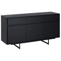 SIDEBOARD Schwarz - Schwarz, Holzwerkstoff/Metall (155/82/45cm) - Furnhouse