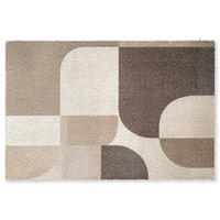 FUSSMATTE Geometrisch - Gewebte Struktur - Modern Fußabtreter 180x120 cm - Beige, Kunststoff (180/120cm) - MuchoWow