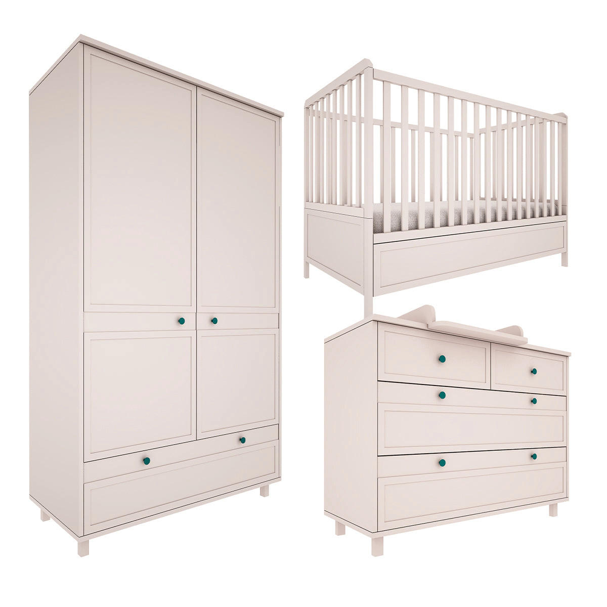 SOBA ZA BEBE 3-dijelniGabriel bež - bež, drvni materijal (145/103/75cm) - Petits-meubles