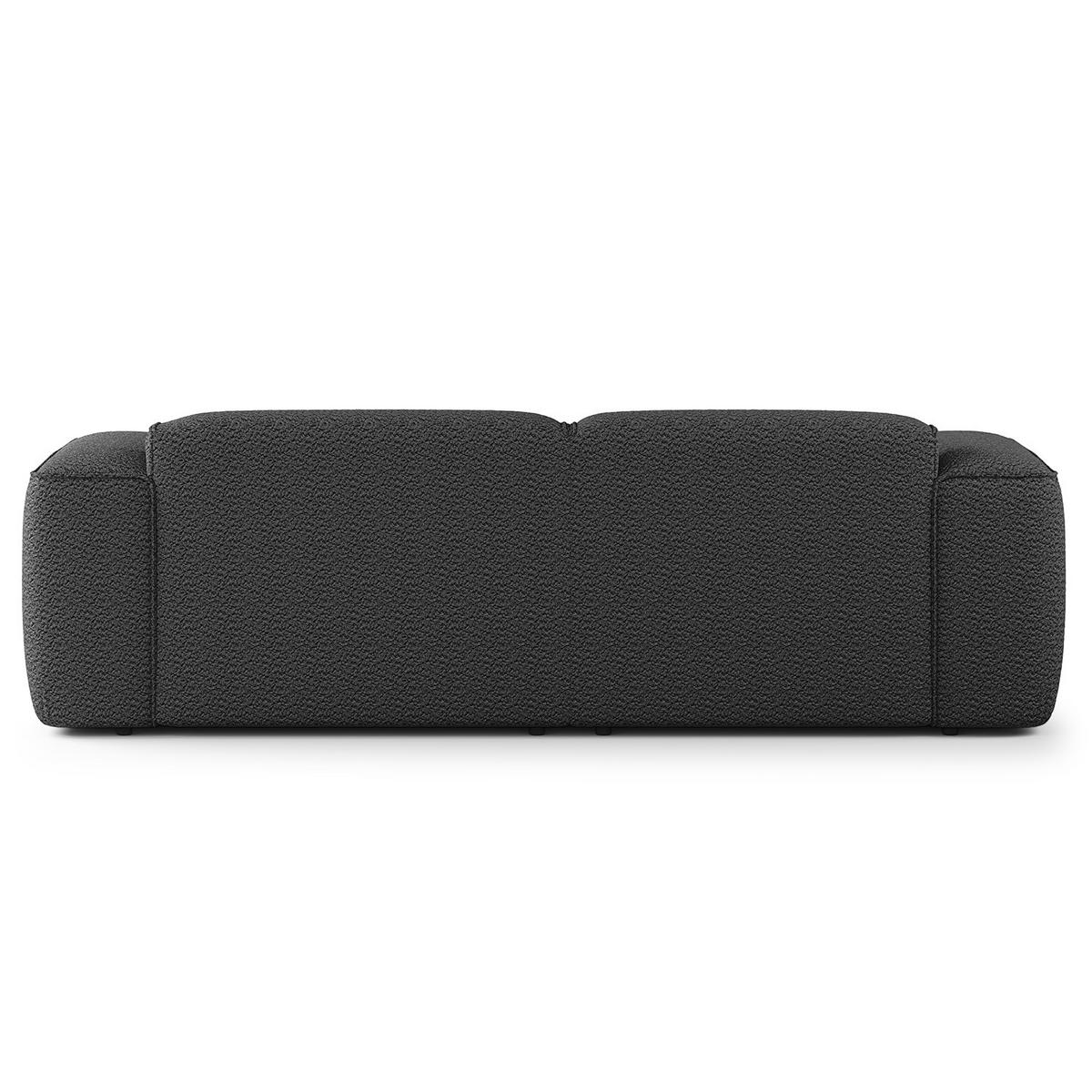 ECKSOFA mit XL-Longchair - Anthrazit/Schwarz, Kunststoff/Textil (260/171cm) - home24