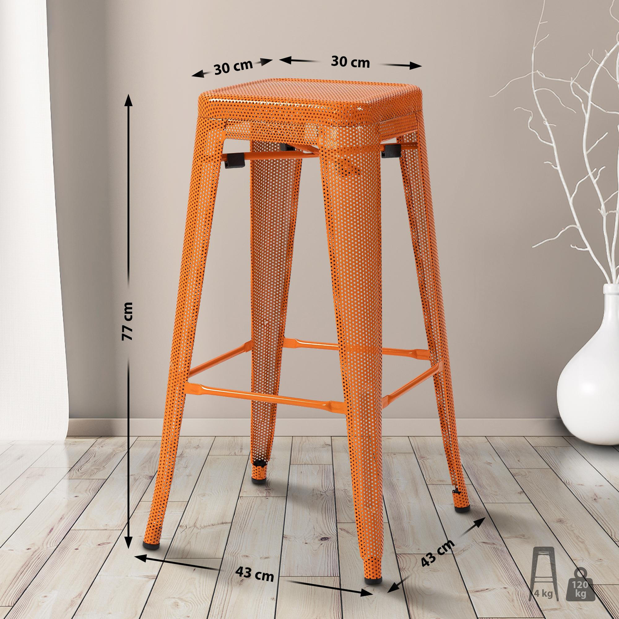 BARHOCKER SEOUL Orange Metall - Orange, Metall (43/77/43cm) - DELUKE
