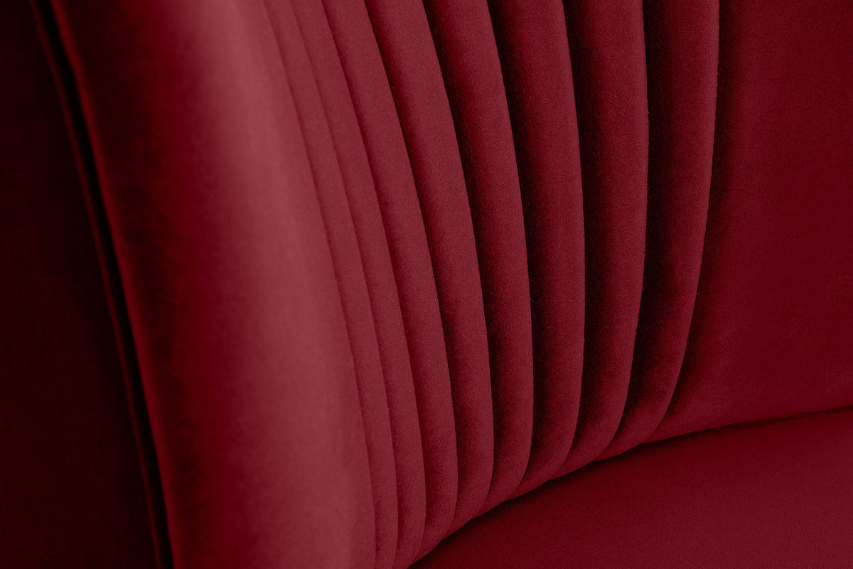 COCKTAILSESSEL DUCO auf hohen Beinen, Rot/Buche - Buchefarben/Rot, Holz/Textil (63/89/65cm) - KONSIMO®