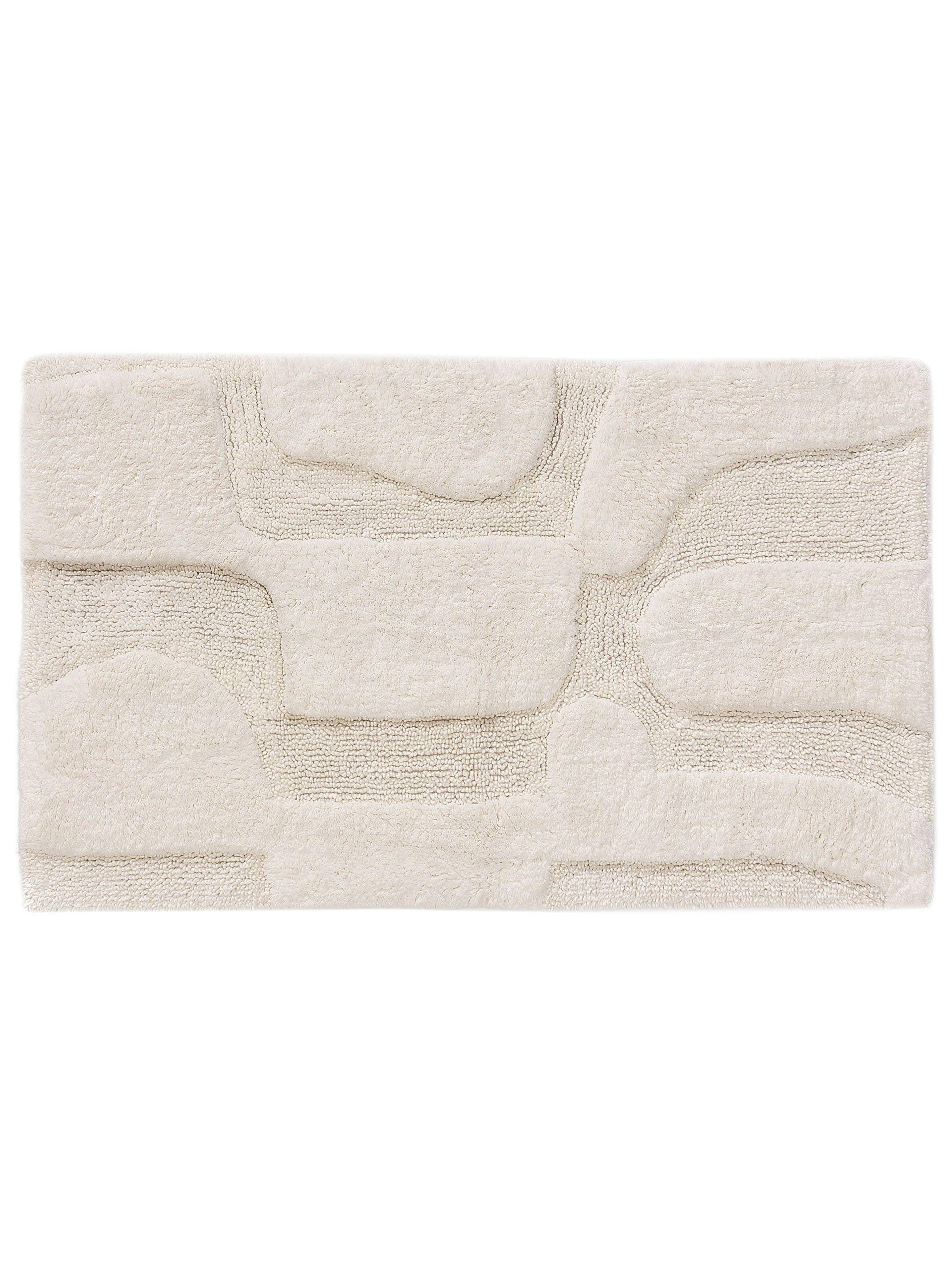 BADEMATTE Nehir Weiß 70x120 cm - Weiß, Textil (70/120cm) - benuta Nest