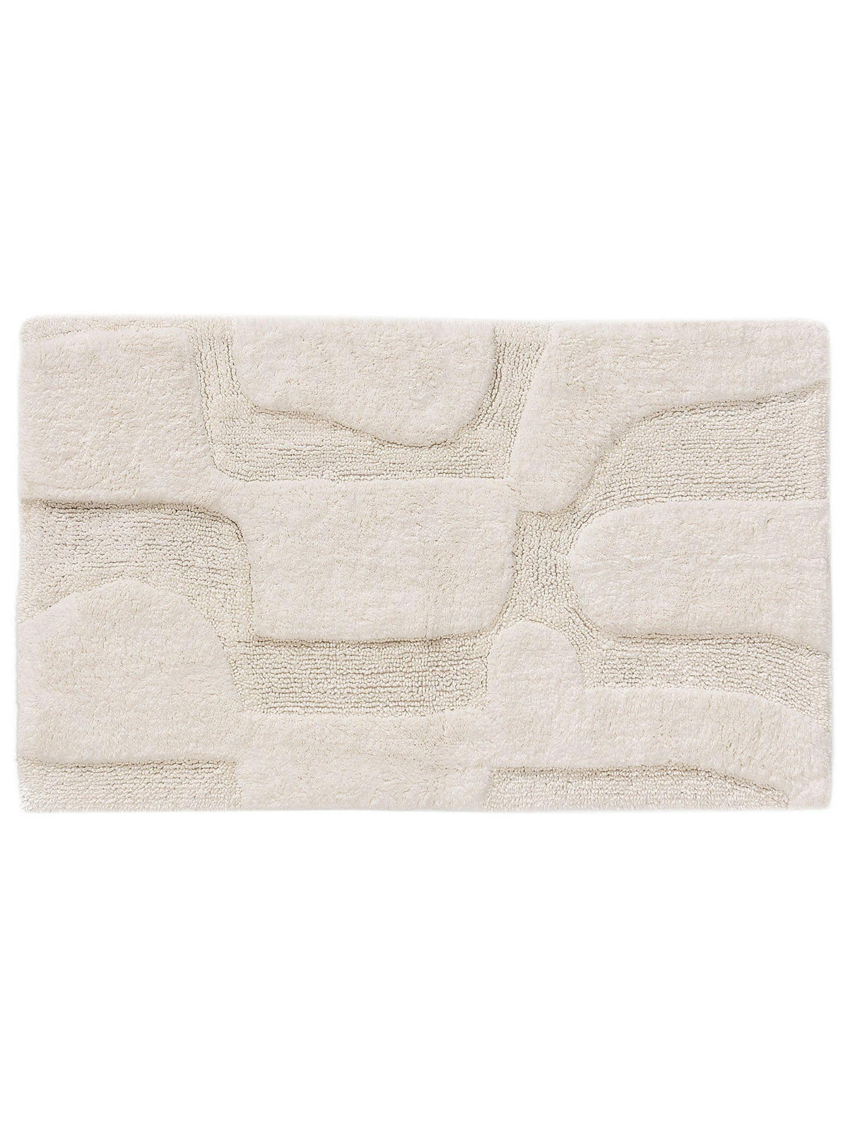 BADEMATTE Nehir Weiß 70x120 cm - Weiß, Textil (70/120cm) - benuta Nest