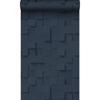 TAPETE 3D-Würfel 50 x 900 cm - Blau, Papier (50/900cm) - Origin Wallcoverings