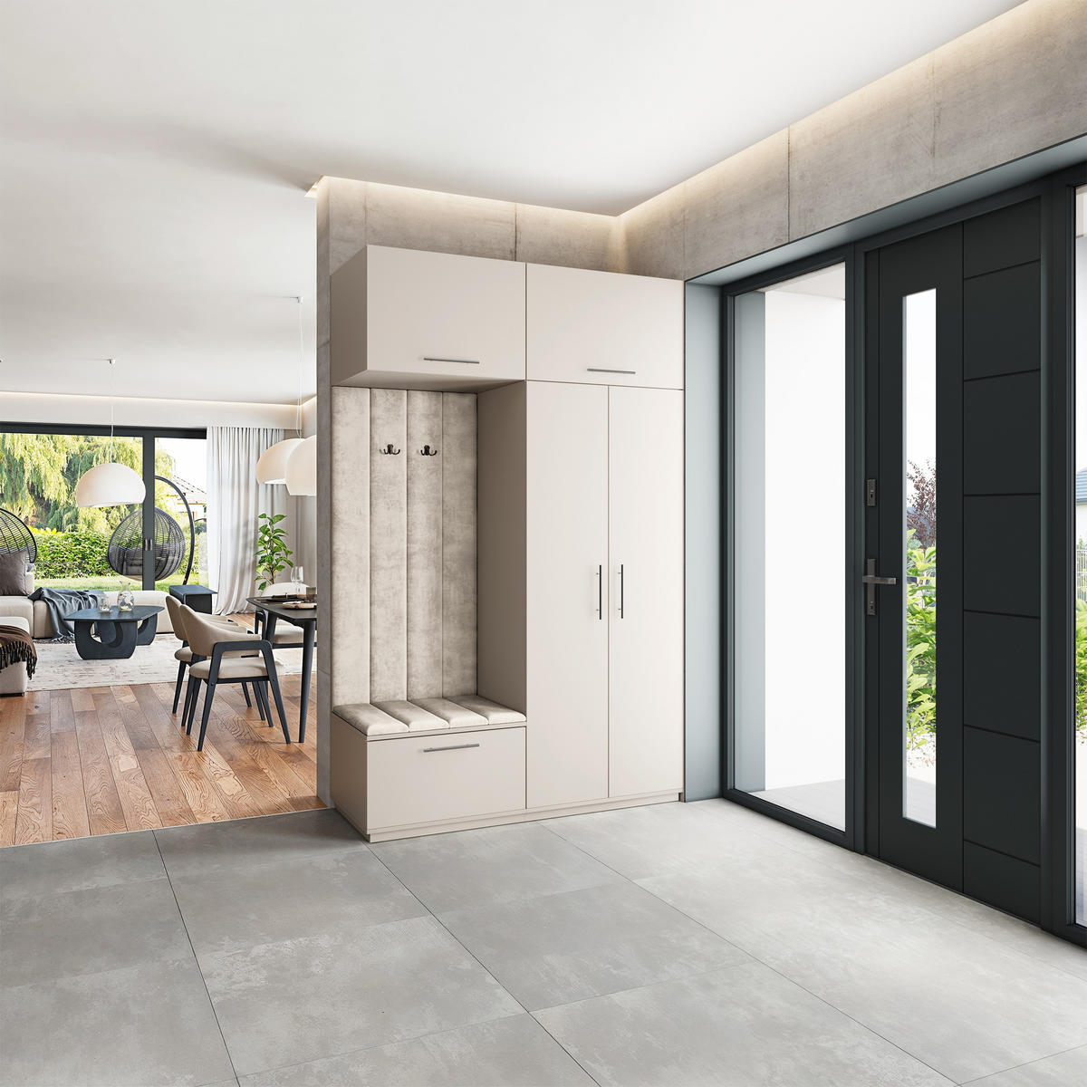 GARDEROBENSCHRANK REMA 150/240/60 cm Modern Kaschmir - Kaschmir, Holzwerkstoff (150/240/60cm) - MASSENO