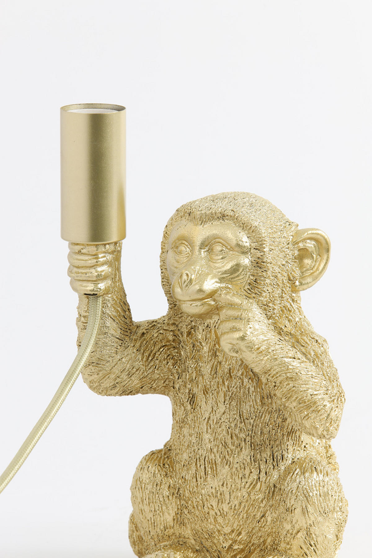 TISCHLAMPE Affe Gold 13/12,5/23,5 cm - Goldfarben, Kunststoff (13/12.5/23.5cm) - Light & Living
