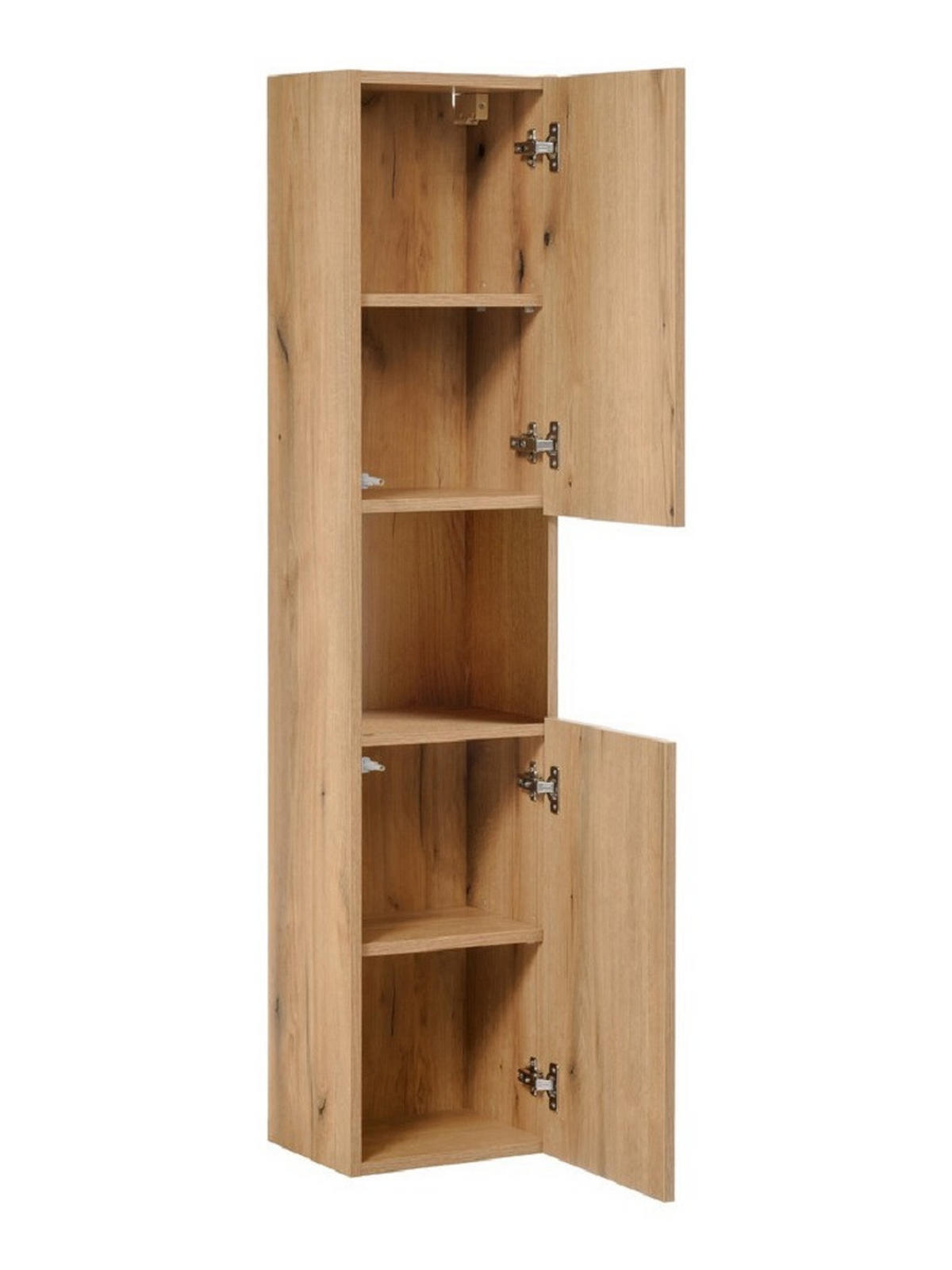 BADMÖBEL-SET 7 Teile - Nova Oak N BM104 in Coast Evoke Oak / Weiß - Eiche Wotan/Goldfarben, Holz/Metall (120/140/40cm)