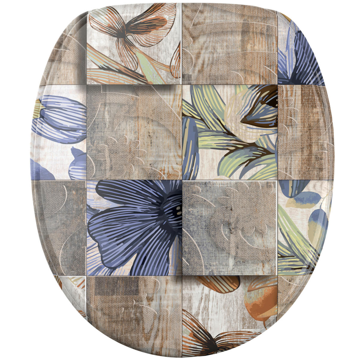 WC Sitz mit Absenkautomatik Livia - Braun, Holzwerkstoff (38/6/47cm) - Sanilo