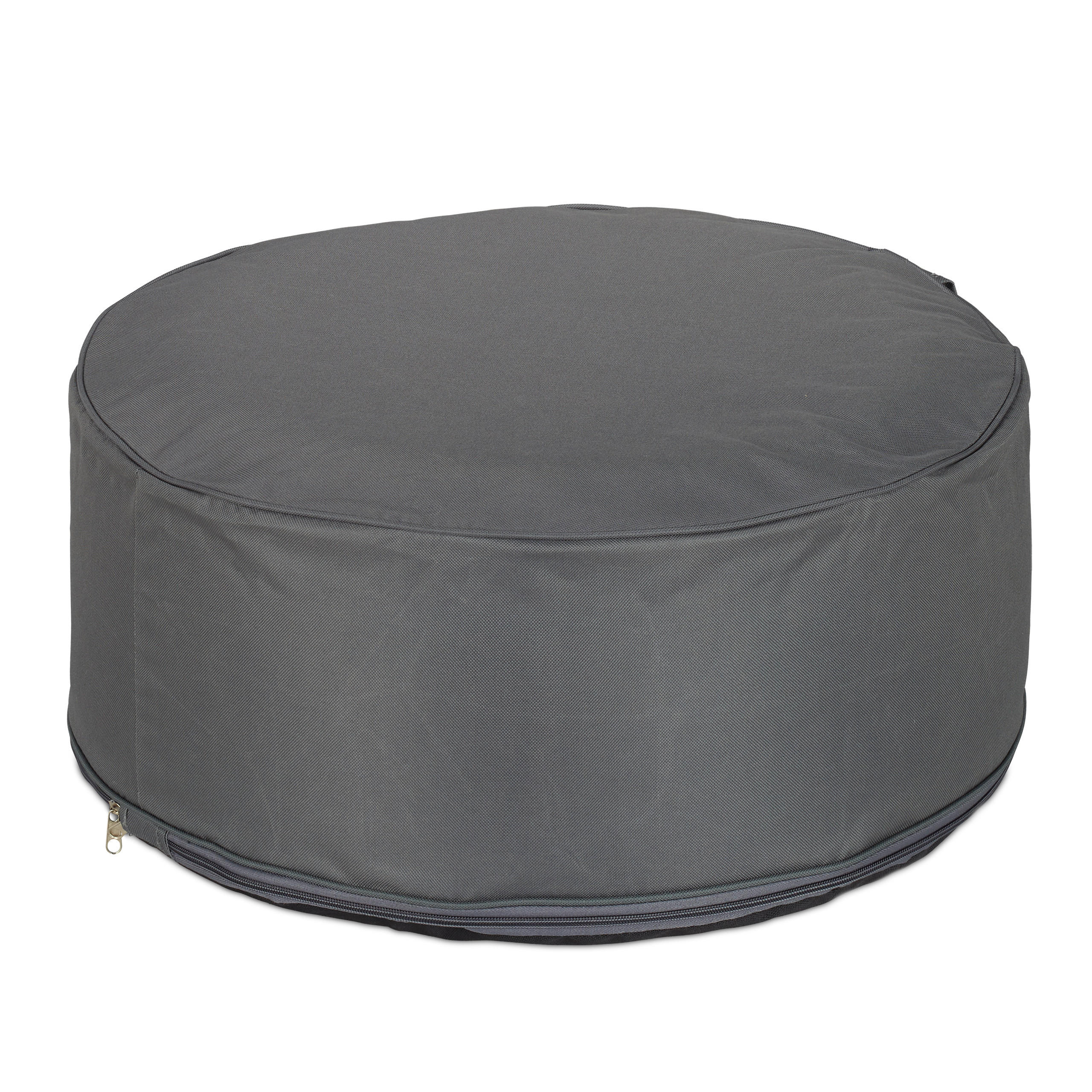 AUFBLASBARER Hocker - Anthrazit, Kunststoff/Textil (56/26/56cm) - Relaxdays