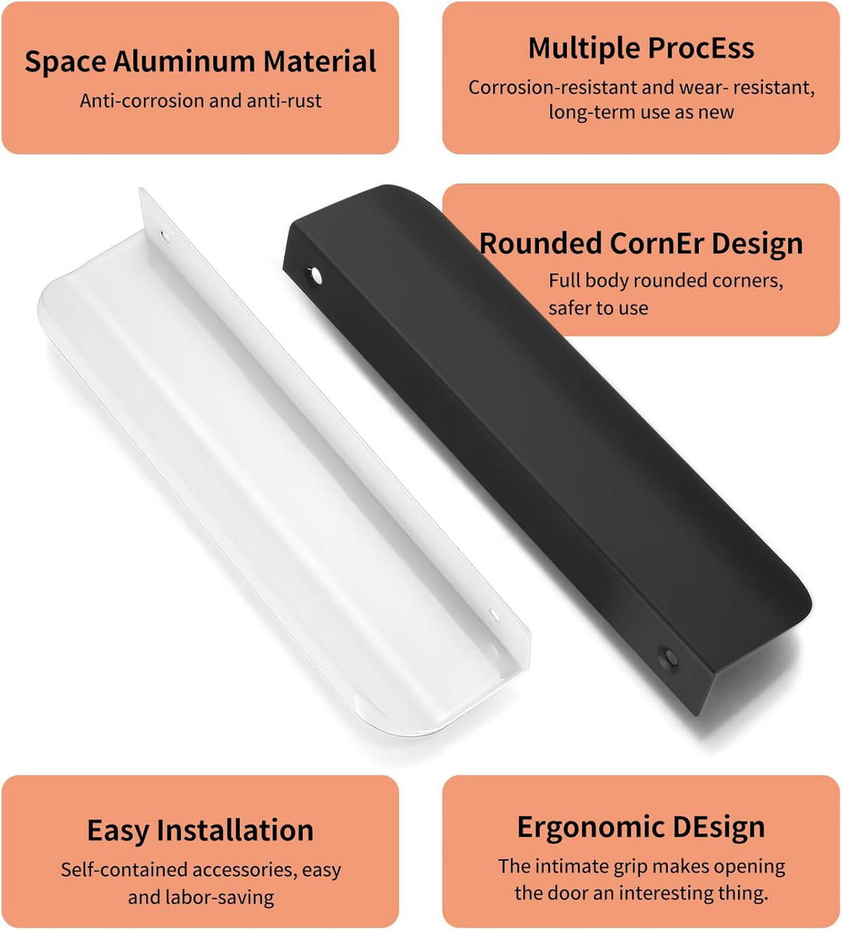 MÖBELGRIFF Weiß 5er-Set 150 mm Aluminium - Weiß, Metall (3/2/15cm)