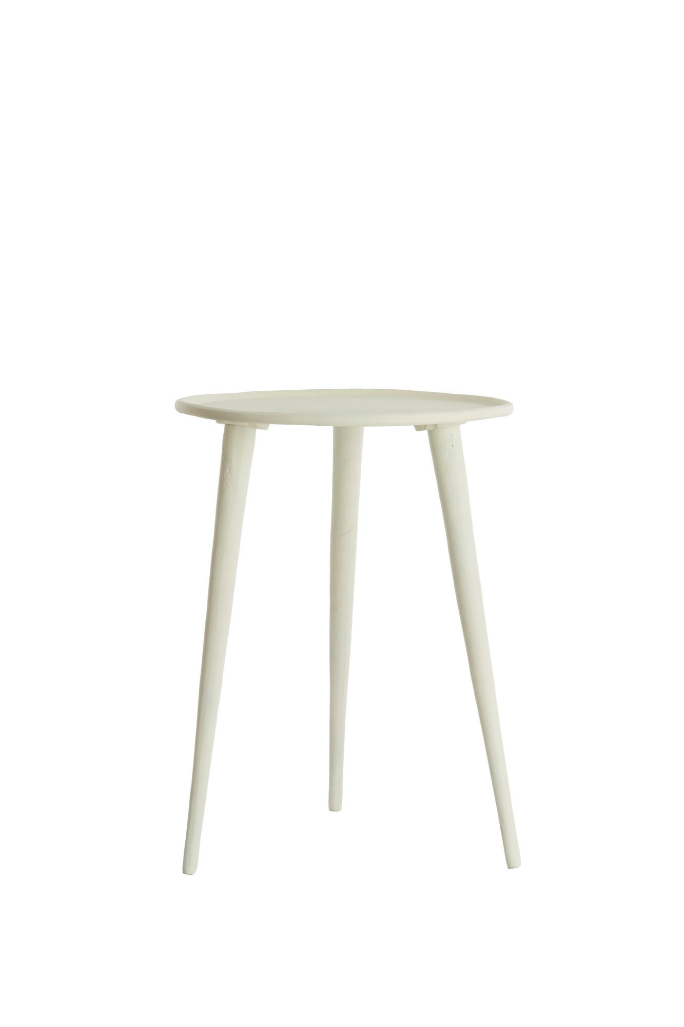 BEISTELLTISCH Babina Weiß Ø36/47 cm - Weiß, Metall (36/36/47cm) - Light & Living