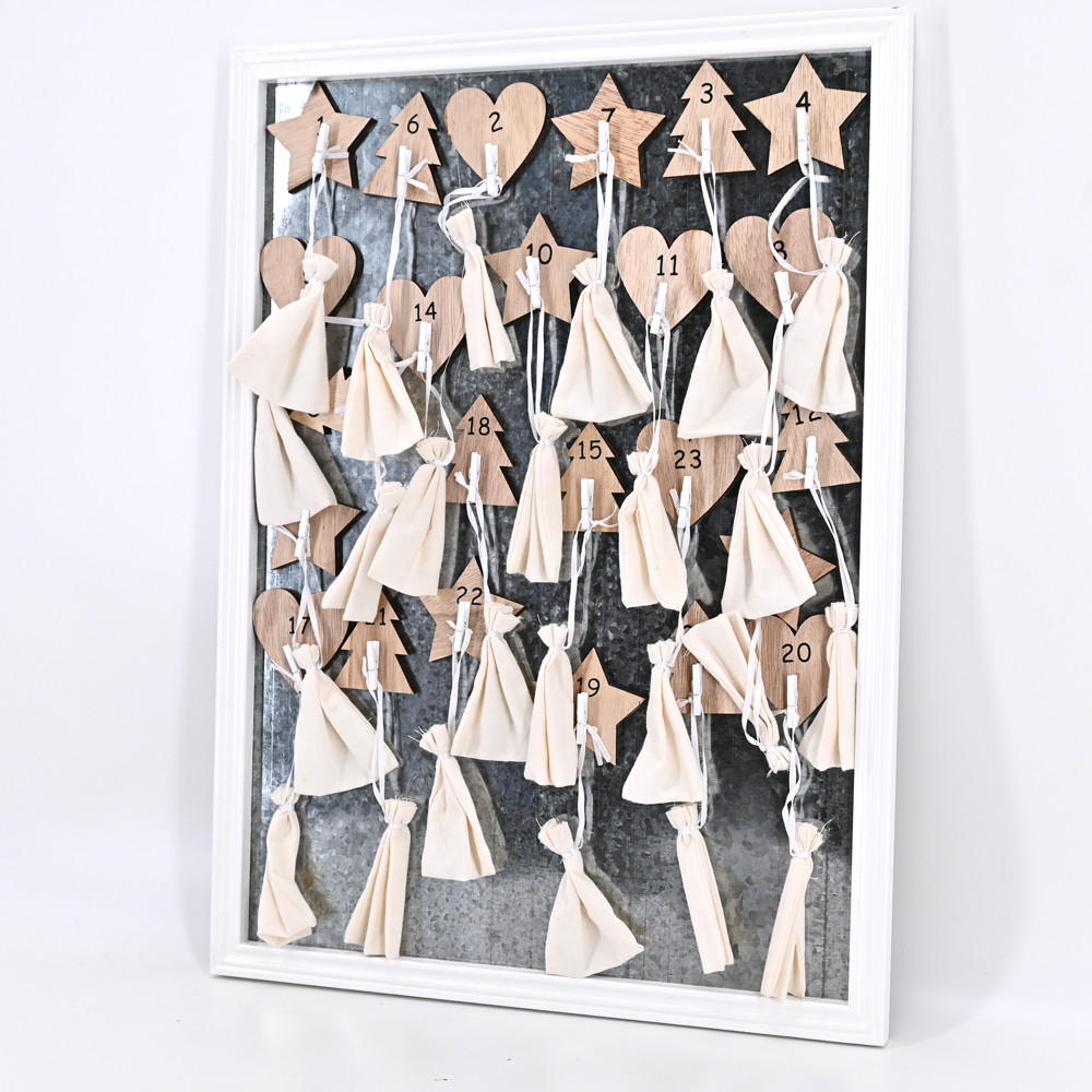 ADVENTSKALENDER zum selbst befüllen, Holz, Braun - Braun, Holz (43/60/43cm) - dasmöbelwerk