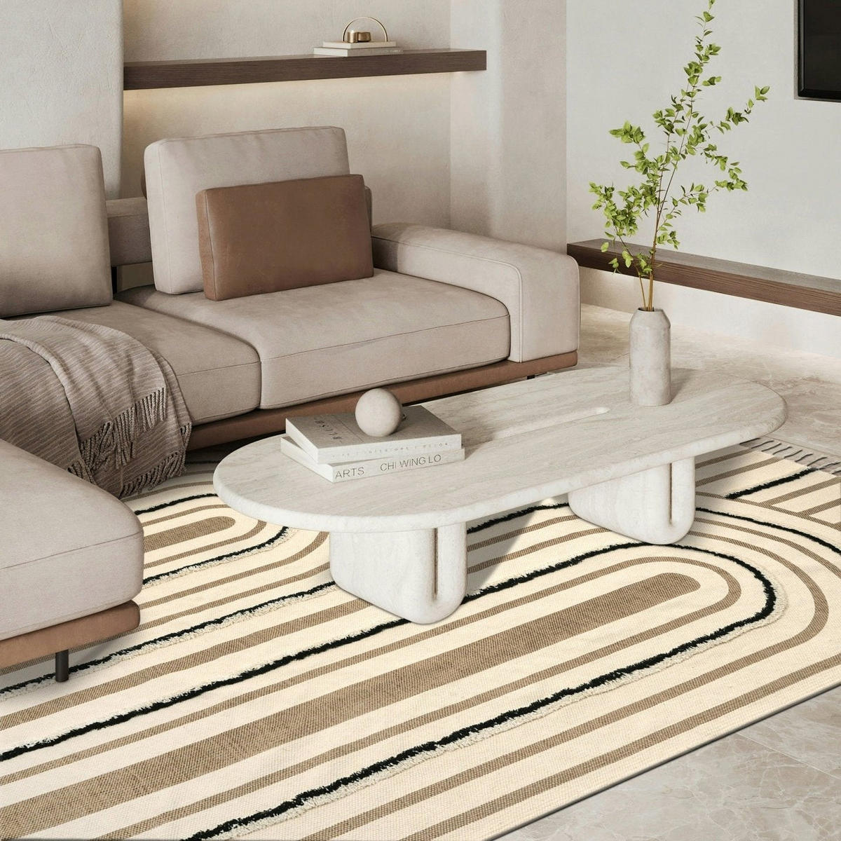 KINDERTEPPICH aus maschinenwaschbarer Baumwolle bruin - Braun, Naturmaterialien (160/230cm) - AFK Living