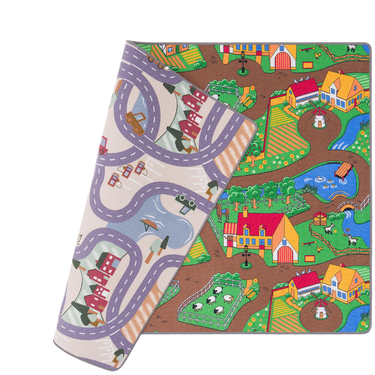 STRASSENTEPPICH BEIDSEITIG STRASSENLANDSCHAFTEN - Hellgrün, Textil (80/200cm) - Snapstyle