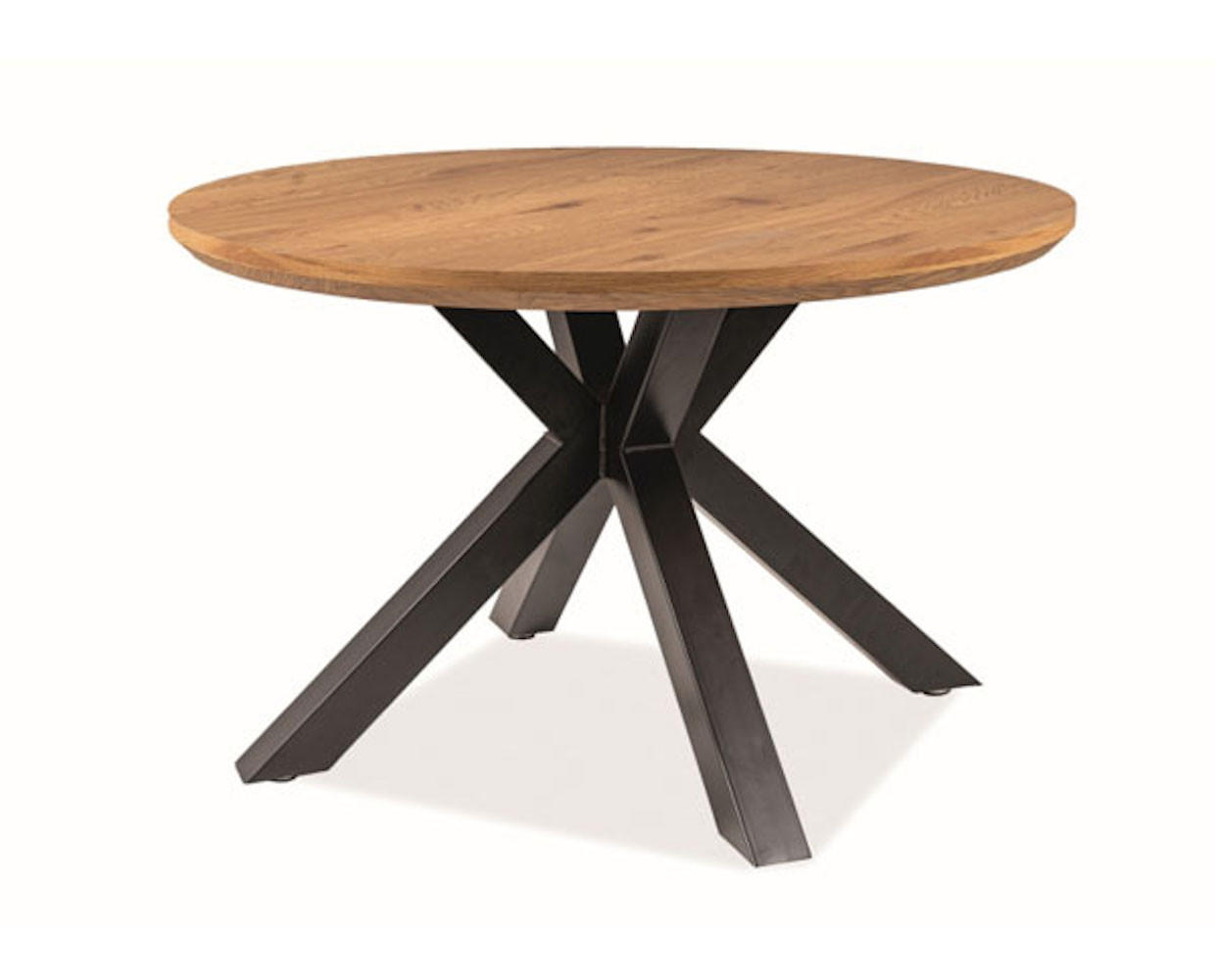 ESSTISCH Ritmo Eiche / schwarz 120 / 120 / 75cm - Schwarz/Braun, Holz/Holzwerkstoff (120/120/75cm) - Feldmann-Wohnen
