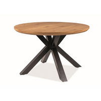 ESSTISCH Ritmo Eiche / schwarz 120 / 120 / 75cm - Schwarz/Braun, Holz/Holzwerkstoff (120/120/75cm) - Feldmann-Wohnen