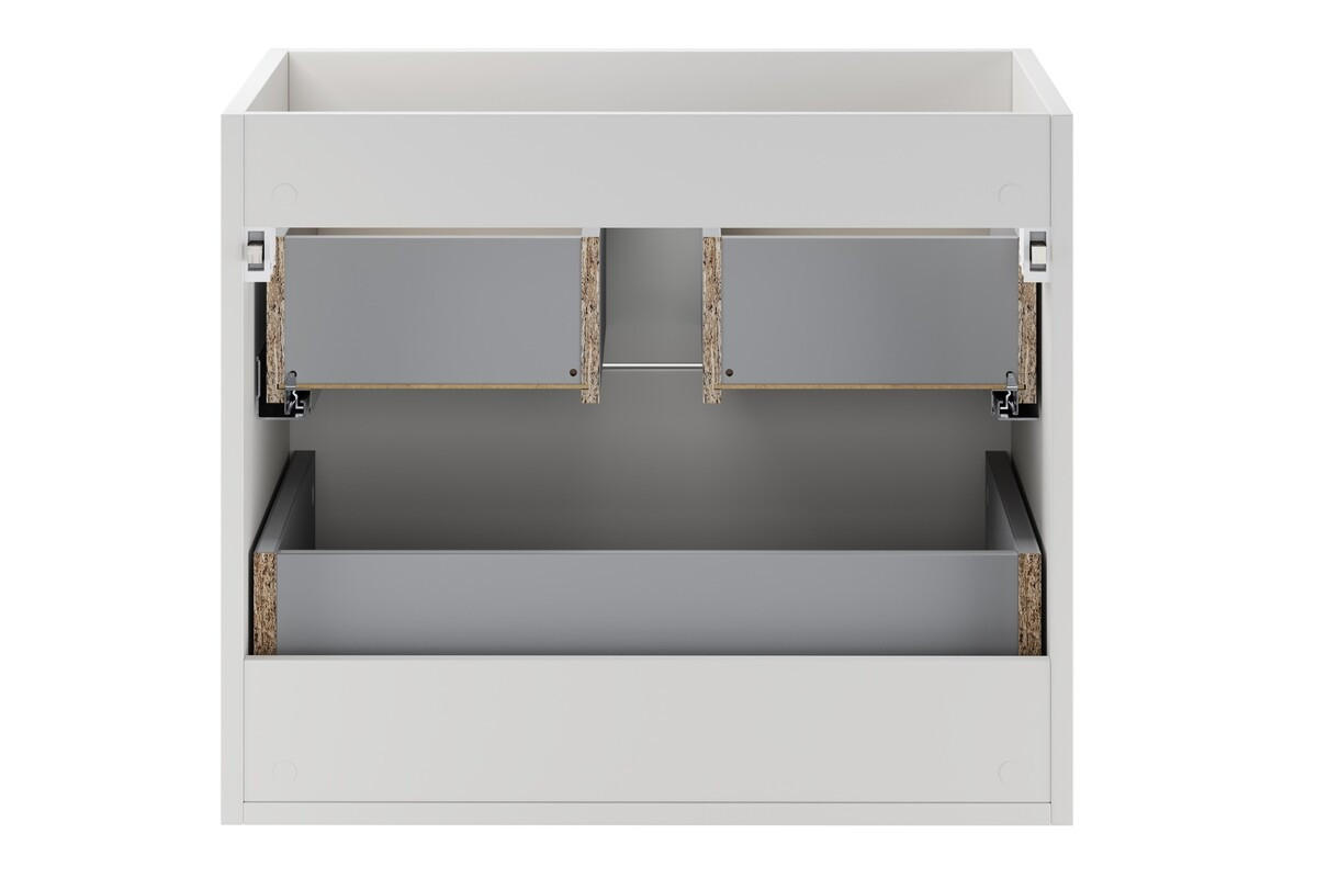 WASCHBECKENUNTERSCHRANK 60 cm 2 Teile - Aster White A BM425 in Weiß/Matt - Weiß, Holz (60/50/46cm)