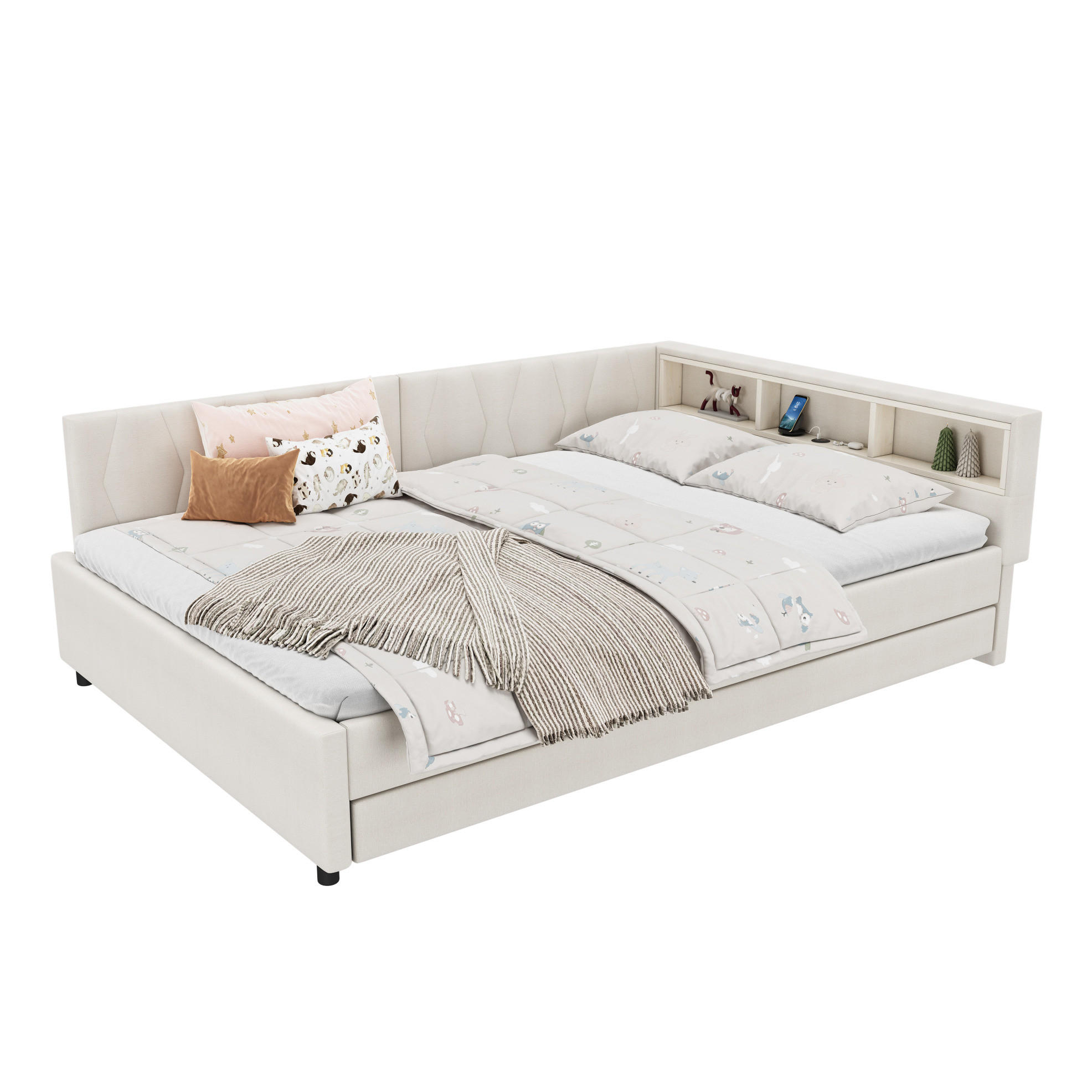 Okmyhome Bett Beige 140x200 cm