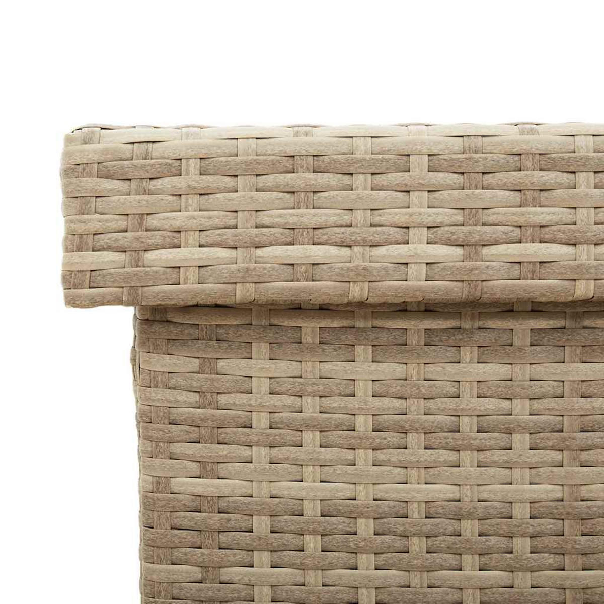 GARTENTRUHE Mit Rollen Beige 160/55/75 Cm Poly Rattan - Beige, Kunststoff (160/75/55cm) - vidaXL