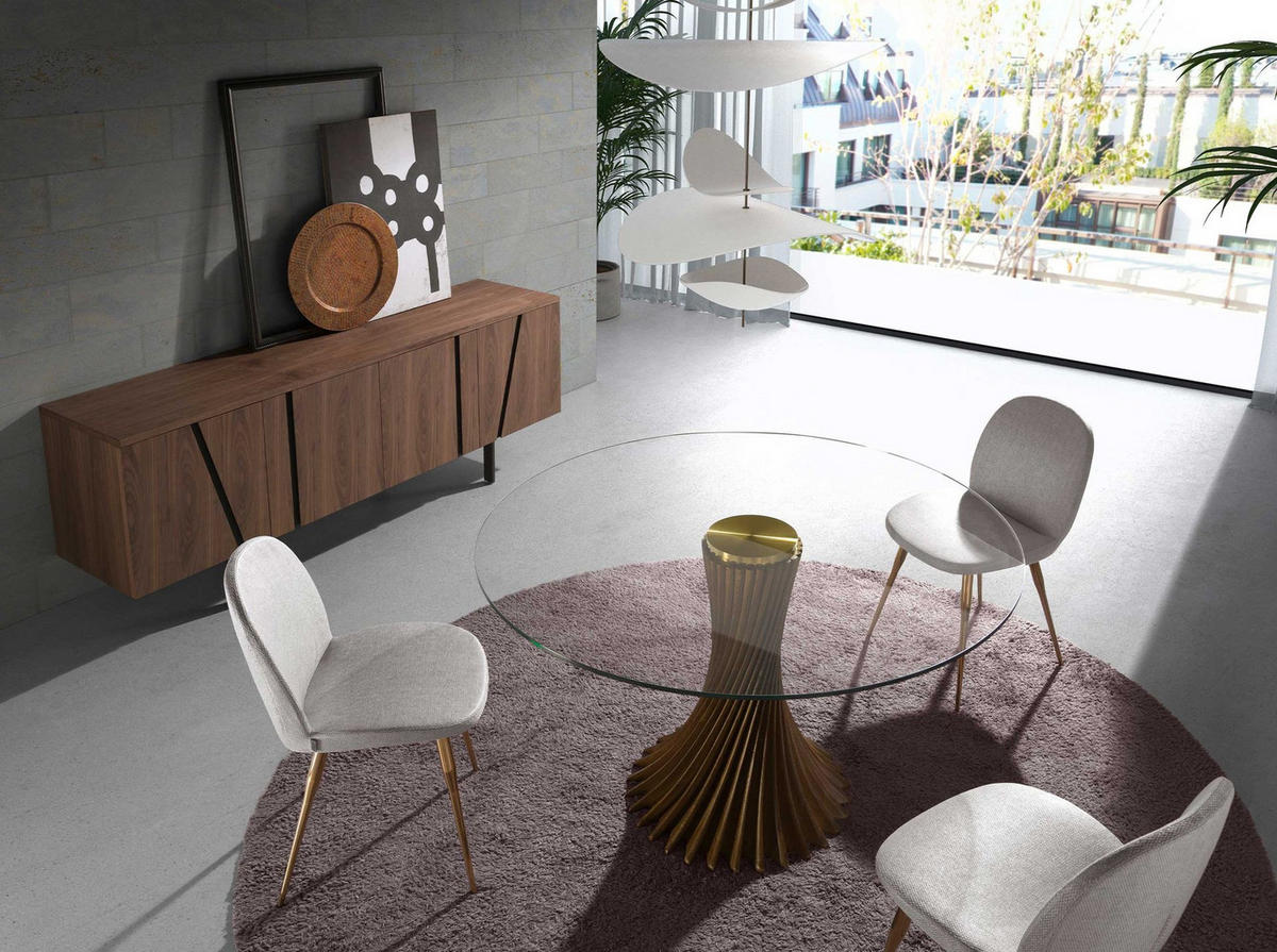 SIDEBOARD Sideboard Nussbaum und schwarzer Stahl 191/50/74 cm - Walnussfarben, Holz (191/74/50cm) - ANGEL CERDA